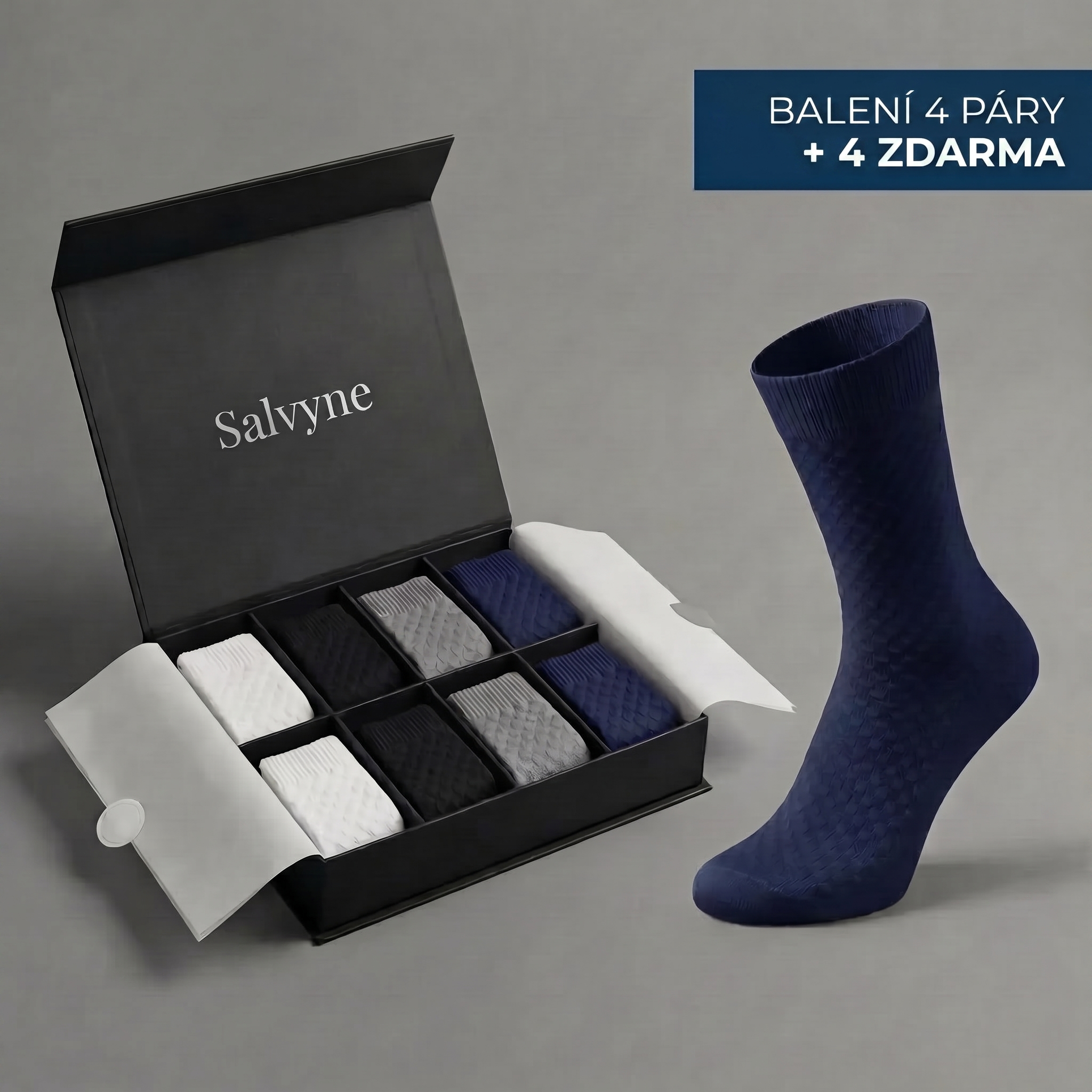 PRÉMIOVÉ PŮLVYSOKÉ PONOŽKY SALVYNE Z BAMBUSOVÉHO VLÁKNA