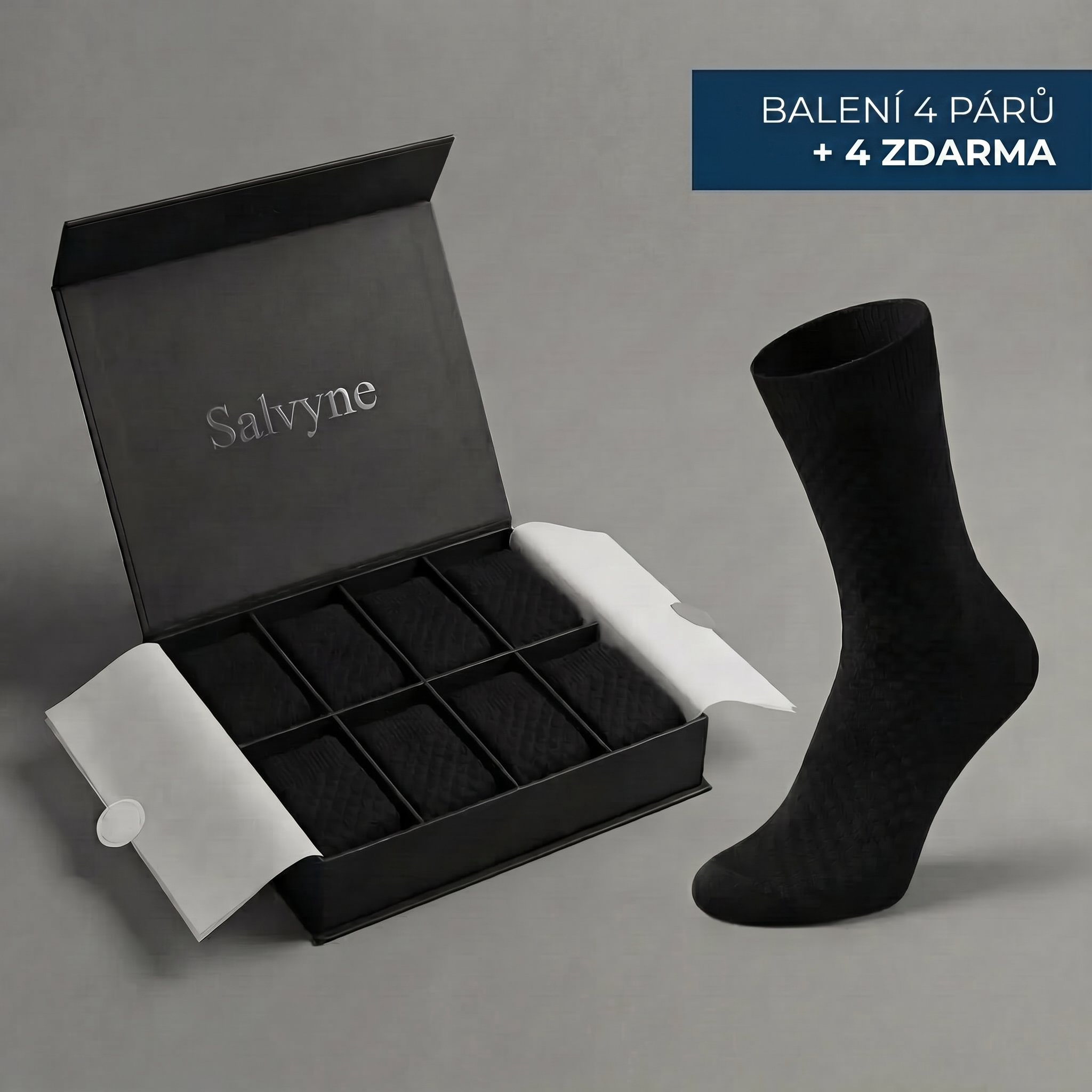 PRÉMIOVÉ PŮLVYSOKÉ PONOŽKY SALVYNE Z BAMBUSOVÉHO VLÁKNA